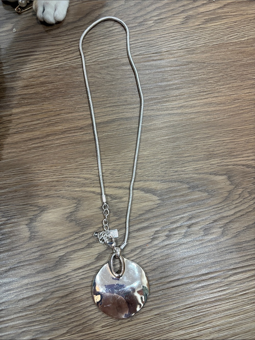 20-Robert Lee morris sohoSilver Disc Pendant Necklace - Elegant Women's Jewelry